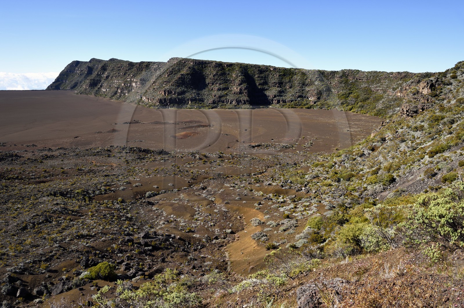 France, Ile de la Reunion, Parc National de la Réunion classé Patrimoine Mondial de l'UNESCO, volcan du Piton de la Fournaise, la Plaine des Sables