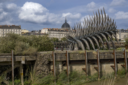 France, Loire-Atlantique (44), Nantes, Parc des chantiers sur l'Ile de Nantes, collection d'art contemporain à ciel ouvert Estuaire, sculpture Résolution des forces en présence de l'artiste français Vincent Mauger