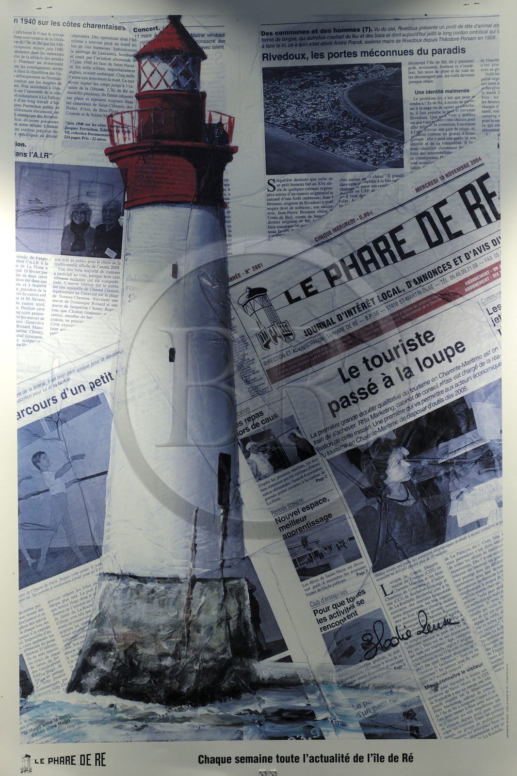 France, Charente-Maritime (17), ile de Ré, ville de Saint-Martin-de-Ré, le journal le phare de Ré