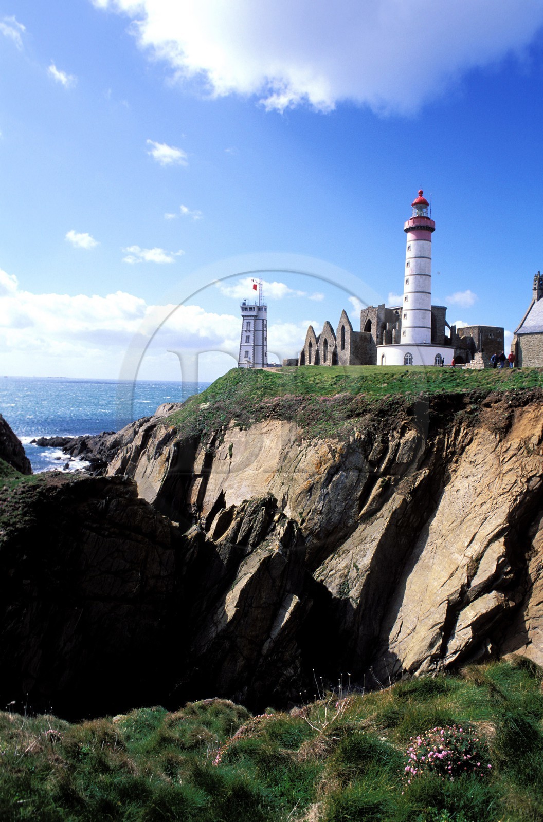 France, Finistere, Le Conquet region, the lighthouse of the Saint Mathieu headland