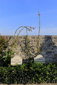 France, Val-d'Oise (95), parc naturel régional du Vexin français, Auvers-sur-Oise, cimetière, les tombes de Vincent et Théodore Van Gogh