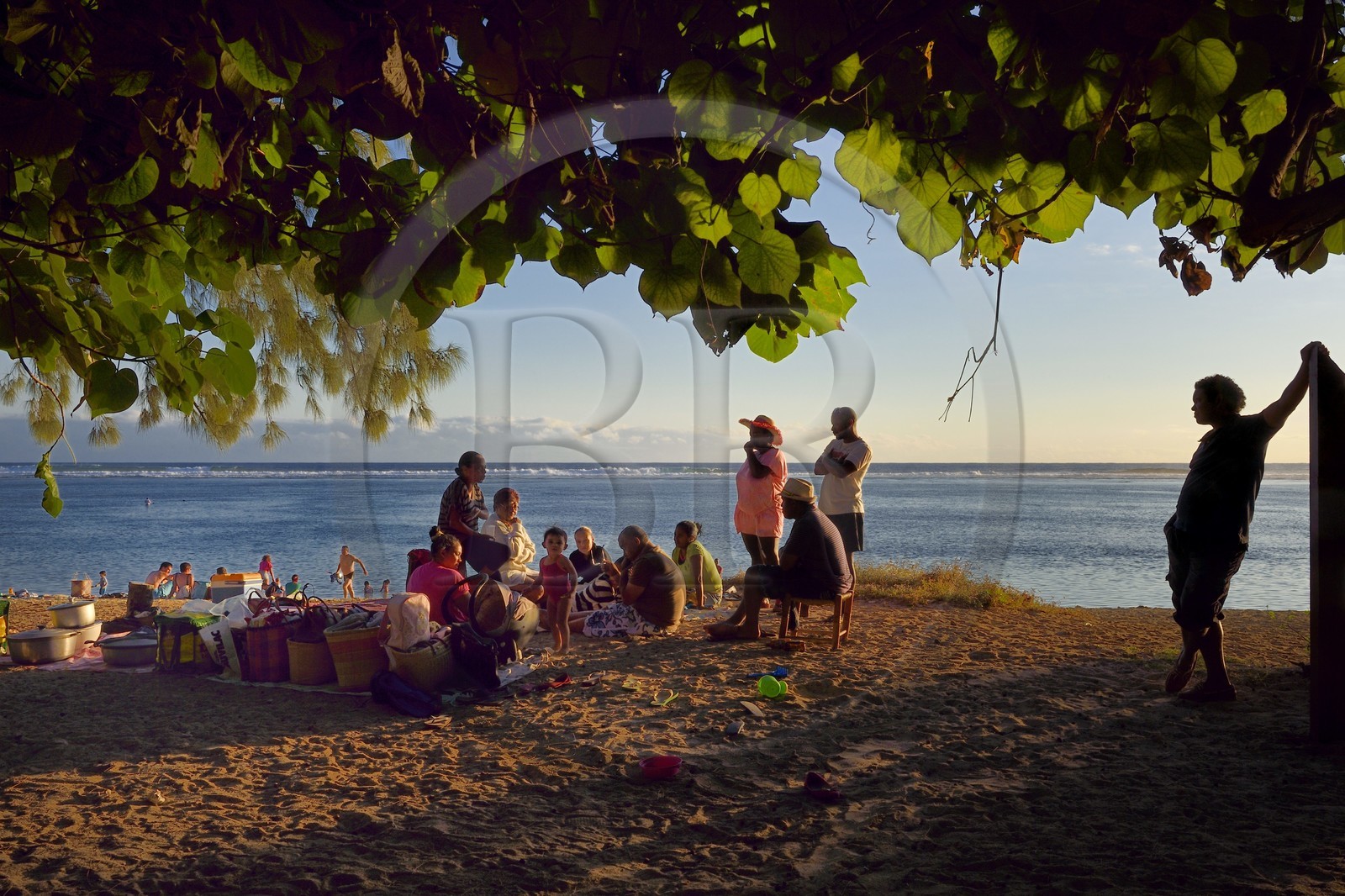 France, île de la Réunion, la Cote Ouest, plage du lagon de Saint-Gilles-Les-Bains à l'Ermitage-les-Bains