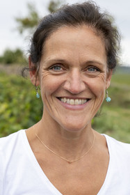 France, Cote d'Or, Climats terroirs of Burgundy listed as World Heritage by UNESCO, Cote de Beaune, Beaune, the winegrower and winemaker of the Hospices de Beaune Ludivine Griveau,