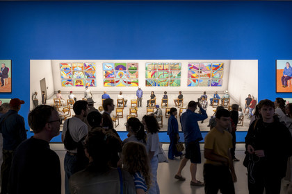 France, Paris (75), Bois de Boulogne, la fondation Louis Vuitton de l'architecte Frank Gehry, exposition David Hockney 25, Pictures at an Exhibition (2018)