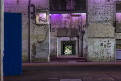 France, Loire-Atlantique (44), Saint-Nazaire, réhabilitation de la base sous-marine allemande construite lors de la dernière guerre mondiale et transformée en espace culturel