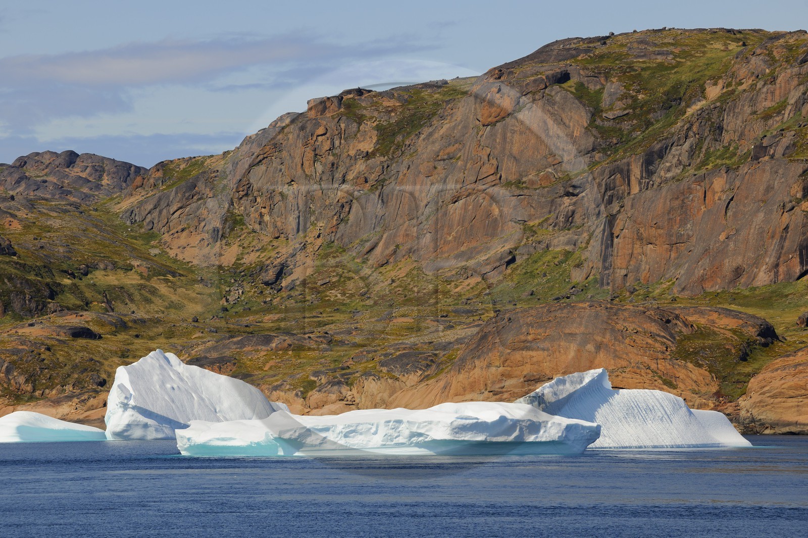 Greenland, Nanortalik Fjord in the Southern area, icebergs