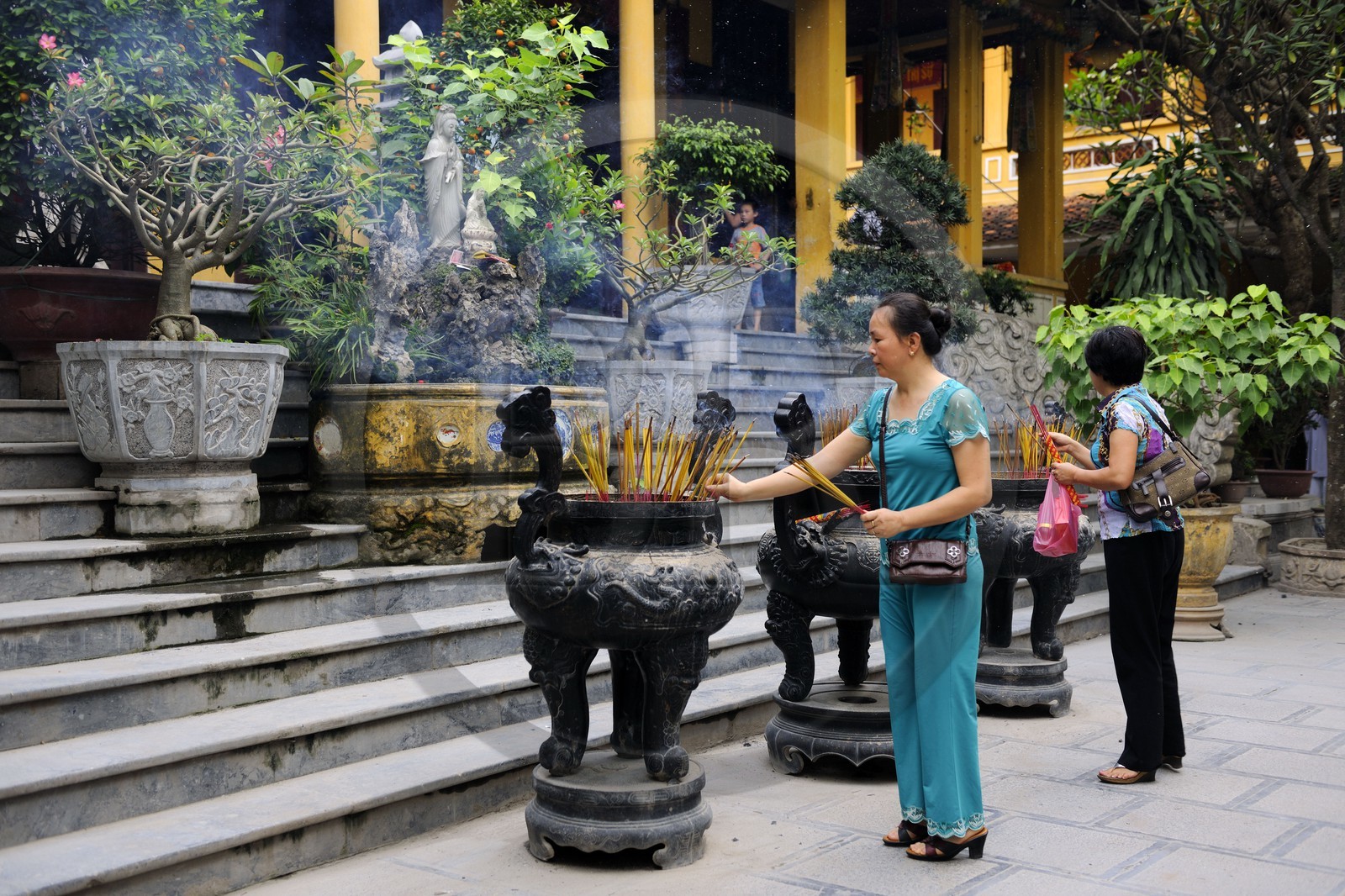 Vietnam, Hanoï, pagode des Ambassadeurs (Chua Quan Su) siège officiel de bouddhisme à Hanoï