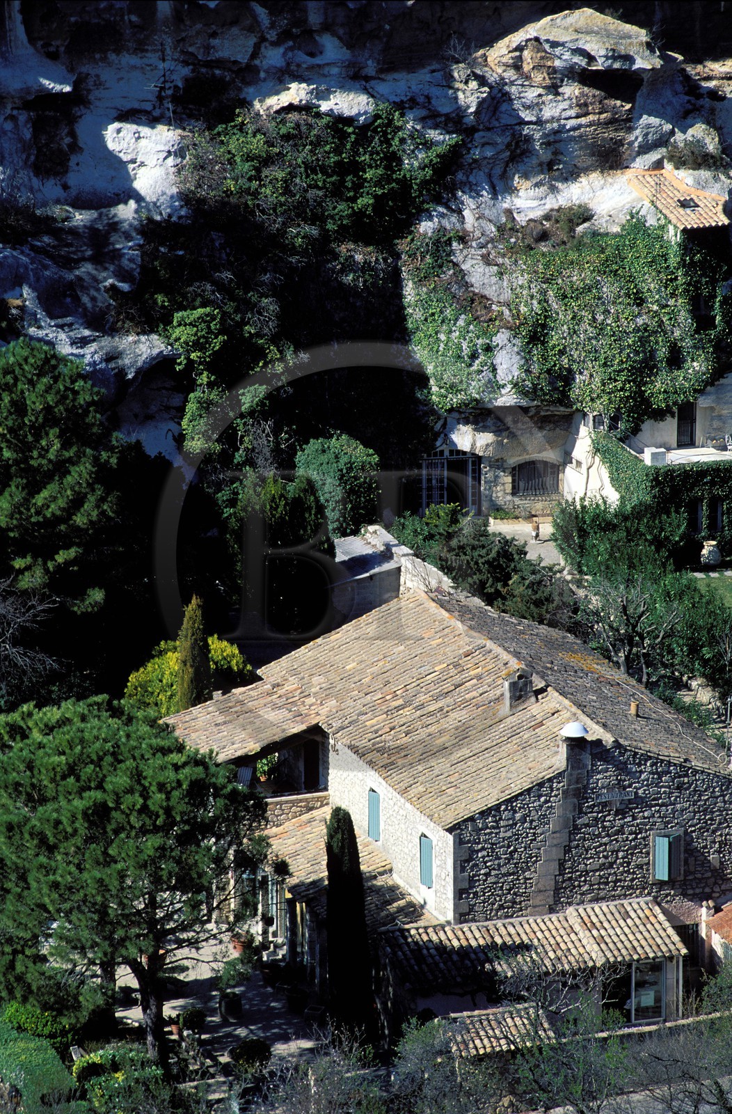 France, Bouches-du-Rhône (13), Les Baux-de-Provence, labellisé Les Plus Beaux Villages de France, vallon de la fontaine