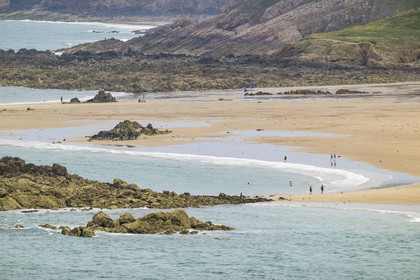 France, Côtes d'Armor (22), Grand Site de France Cap d'Erquy – Cap Fréhel, Fréhel, la plage de l'Anse du Croc