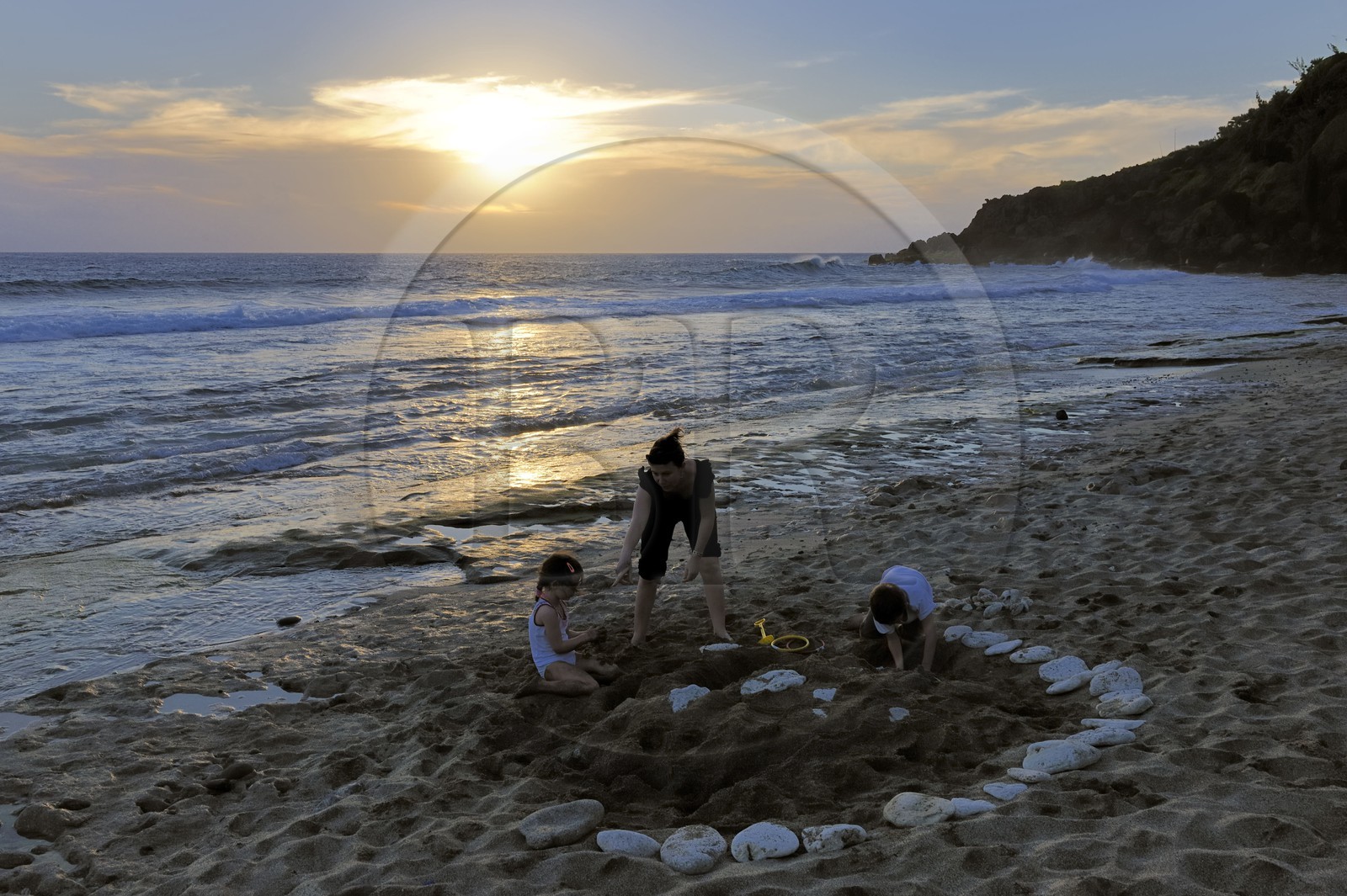 France, île de la Réunion, la côte sud, plage de Grande-Anse