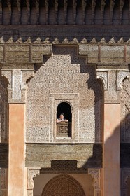 Maroc, Haut-Atlas, Marrakech, ville impériale, Médina classée Patrimoine Mondial de l'UNESCO, la Medersa Ali Ben Youssef (école coranique)