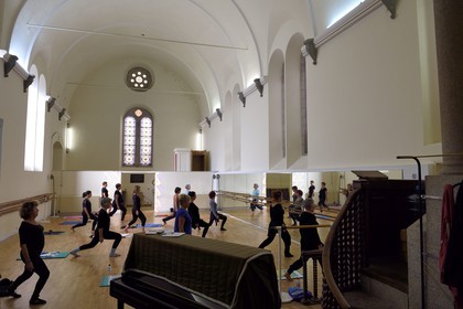 France, Corse-du-Sud (2A), Ajaccio, quartier dit des étrangers, cours Grandval, église anglicane devenue école de danse