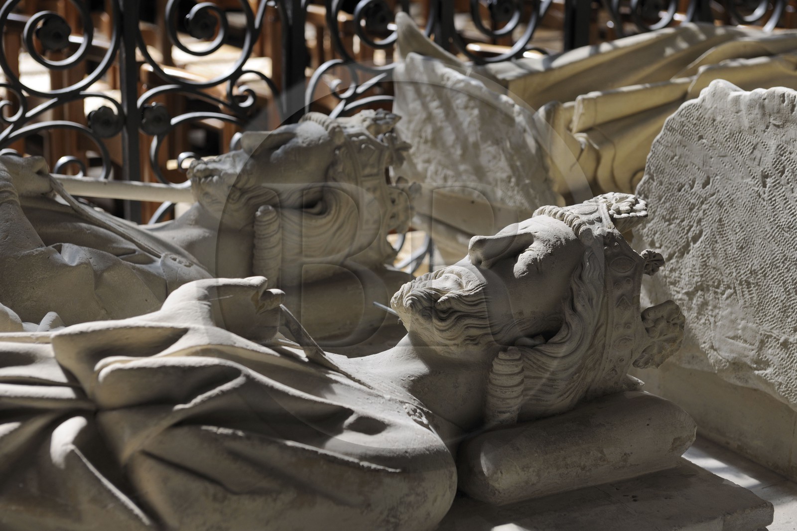 France, Seine-Saint-Denis (93), Saint-Denis, la basilique de Saint-Denis, gisant de Henri 1er (1008-1063)