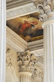 France, Yvelines (78), château de Versailles, classé Patrimoine Mondial de l'UNESCO, la Chapelle Royale, plafond du déambulatoire