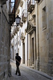 Portugal, région du Minho, Guimaraes, ville classée Patrimoine Mondial de l' UNESCO, archives municipale Alfredo Pimenta dans la rue Gravador Molarinho