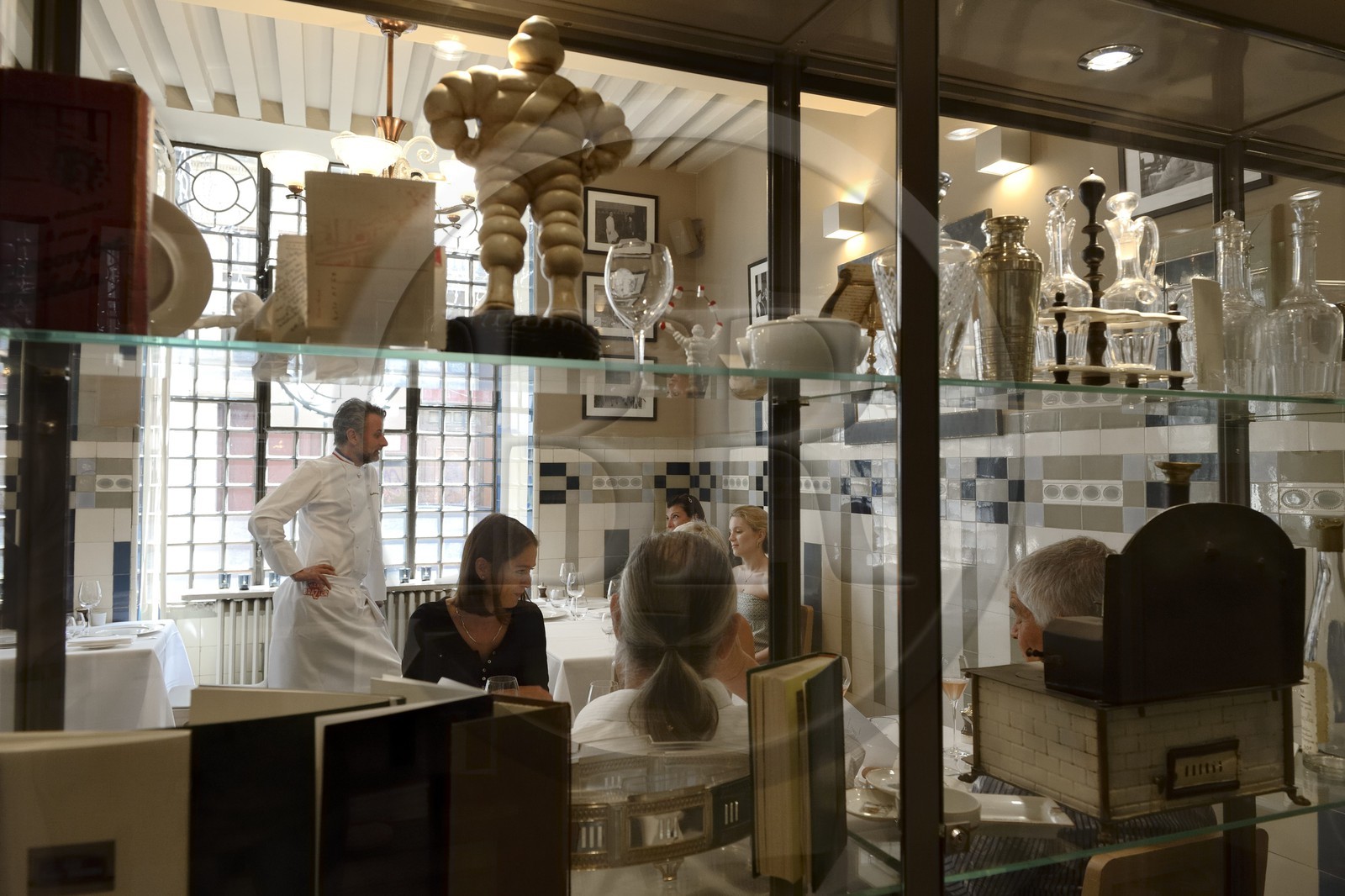 France, Rhône (69), Lyon, restaurant de la Mère Brazier fondé en 1921 par Eugénie Brazier, Mathieu Viannay Chef doublement étoilé au guide Michelin