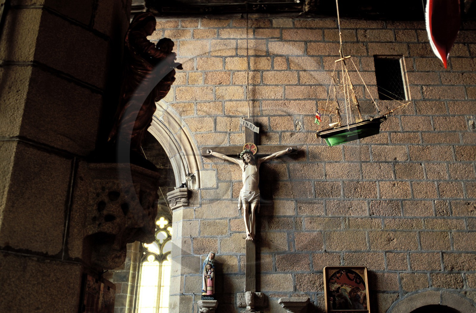 France, Côtes-d'Armor (22), Ploumanach (region of Perros-Guirrec), ex-voto à la chapelle de la Clarté