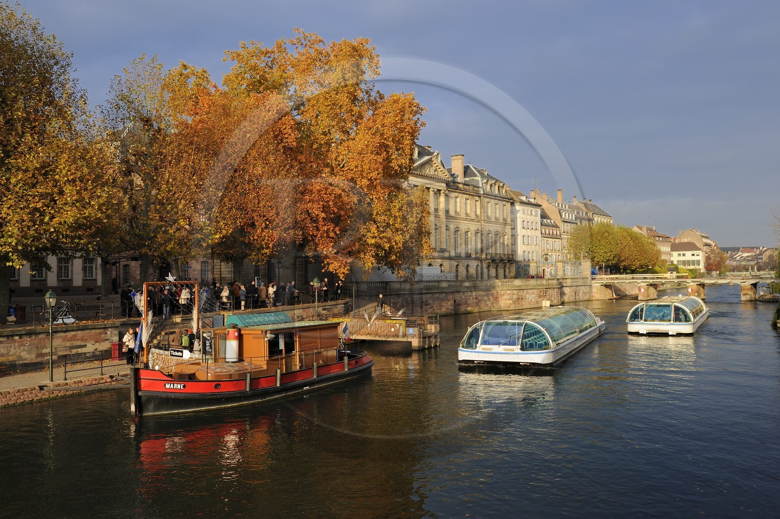 France, Bas-Rhin (67), Strasbourg, vieille ville classée au Patrimoine Mondial de l'UNESCO, l'embarcadère du Palais des Rohan