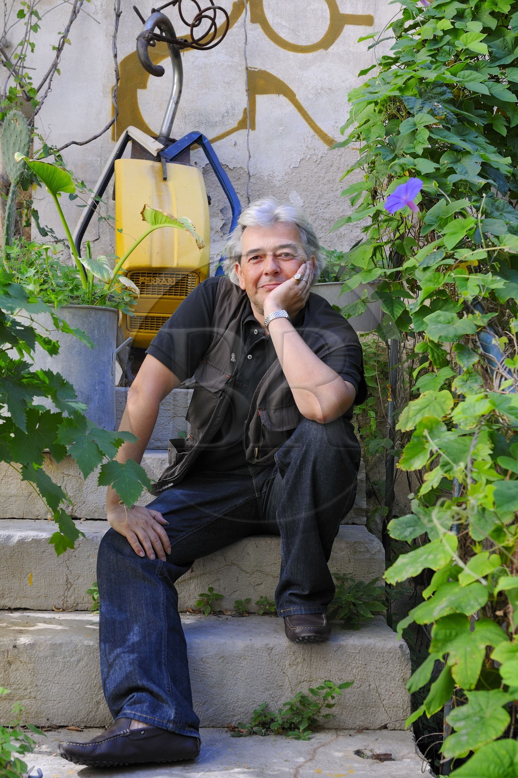 France, Hérault (34), Sète, Hervé Di Rosa artiste peintre et co-fondateur du M.I.A.M (Musée international des arts modestes)