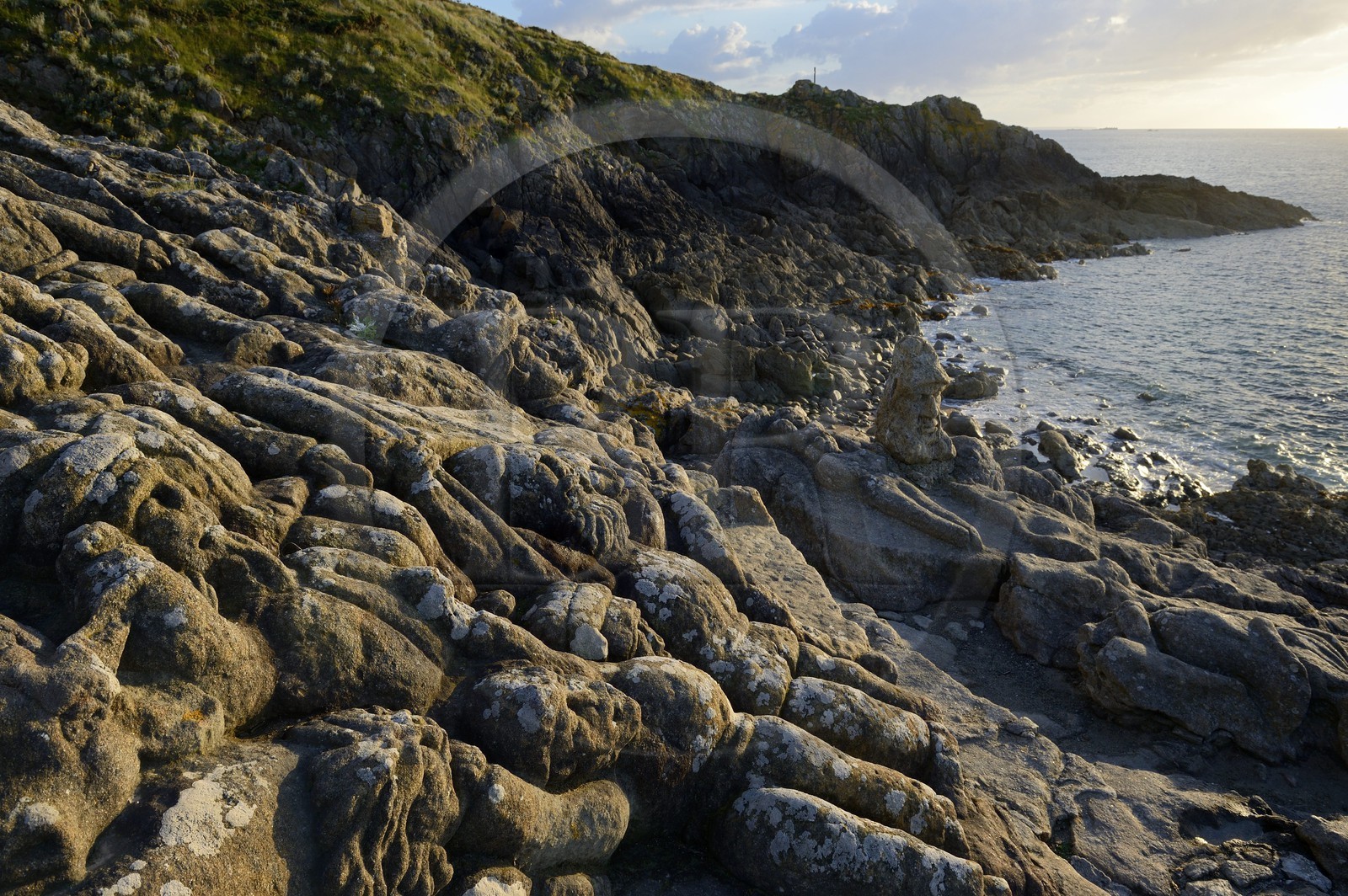 France, Ille-et-Vilaine, St Malo, Rotheneuf, stones sculpted by Foure abbot between 1870 and 1917