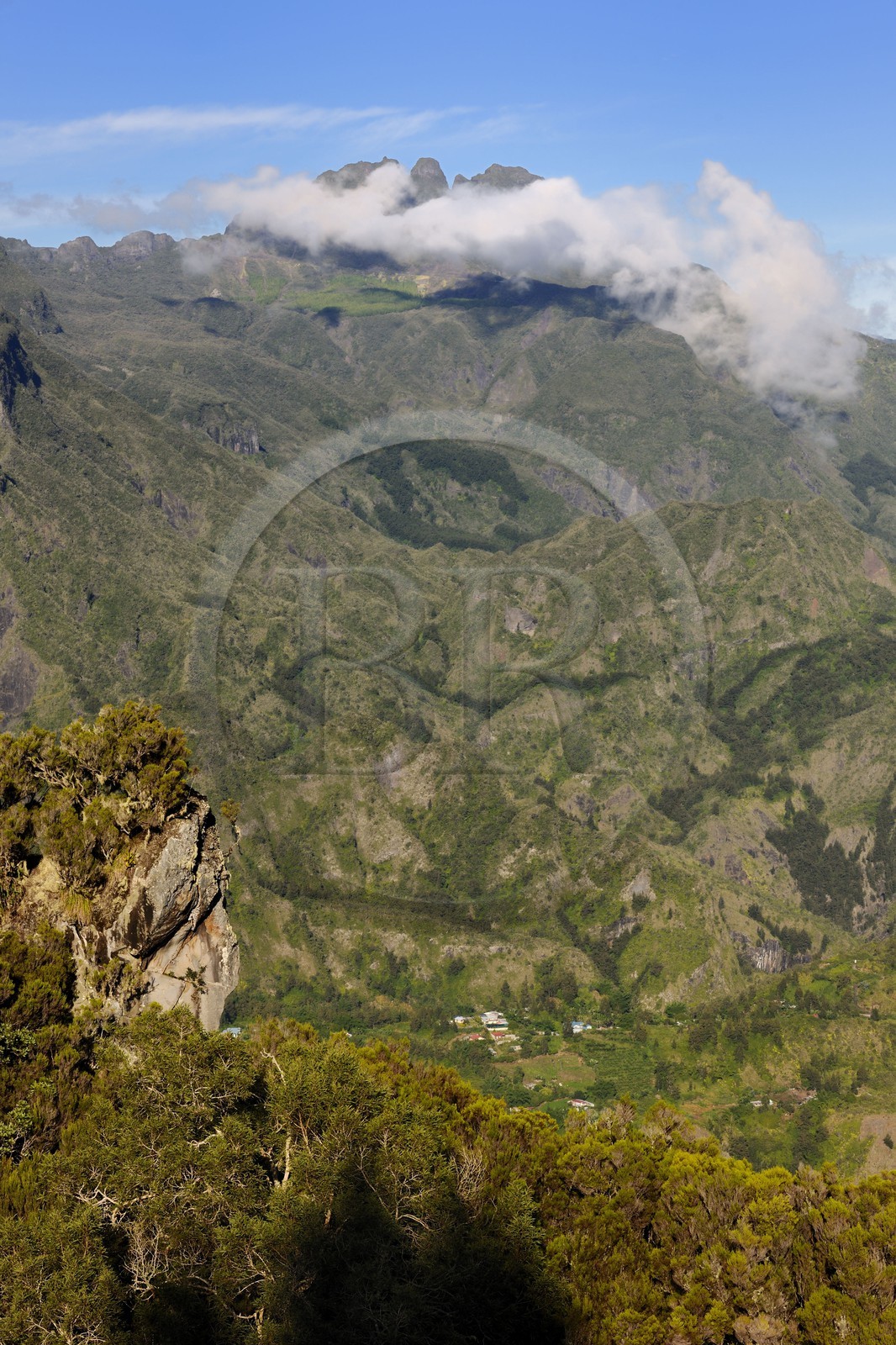 France, île de la Réunion, cirque de Salazie, classé Patrimoine Mondial de l'UNESCO