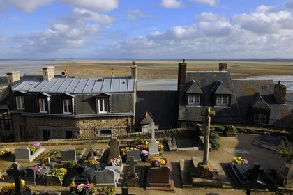 France, Manche (50), Mont-Saint-Michel, classé Patrimoine Mondial de l'UNESCO, le cimetière