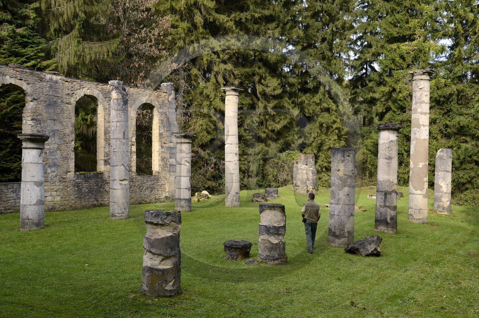 France, Meuse (55), région de Verdun, bataille de Verdun, le village d'Ornes classé comme « mort pour la France » fait partie des villages français détruits durant la Première Guerre mondiale, ruines de l'église