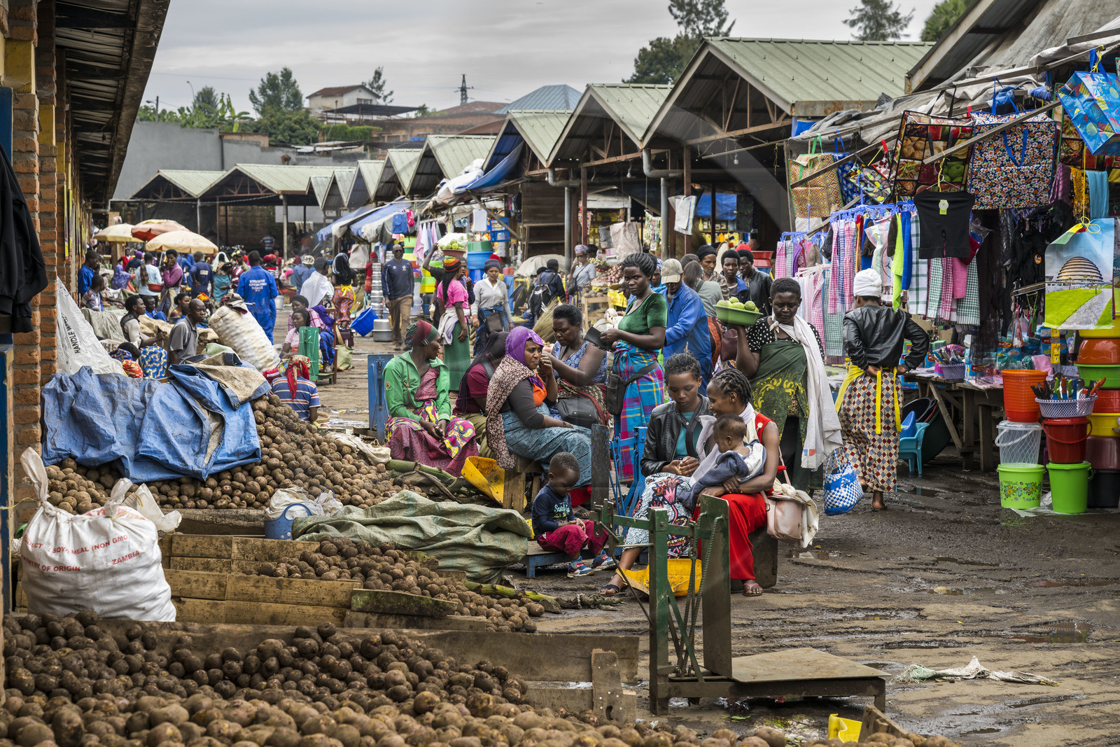 Rwanda, Province du Nord, Musanze (anciennement nommée Ruhengeri), le marché central