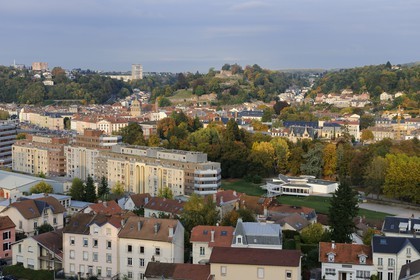 France, Vosges (88), Epinal, ruines du château dominant la ville