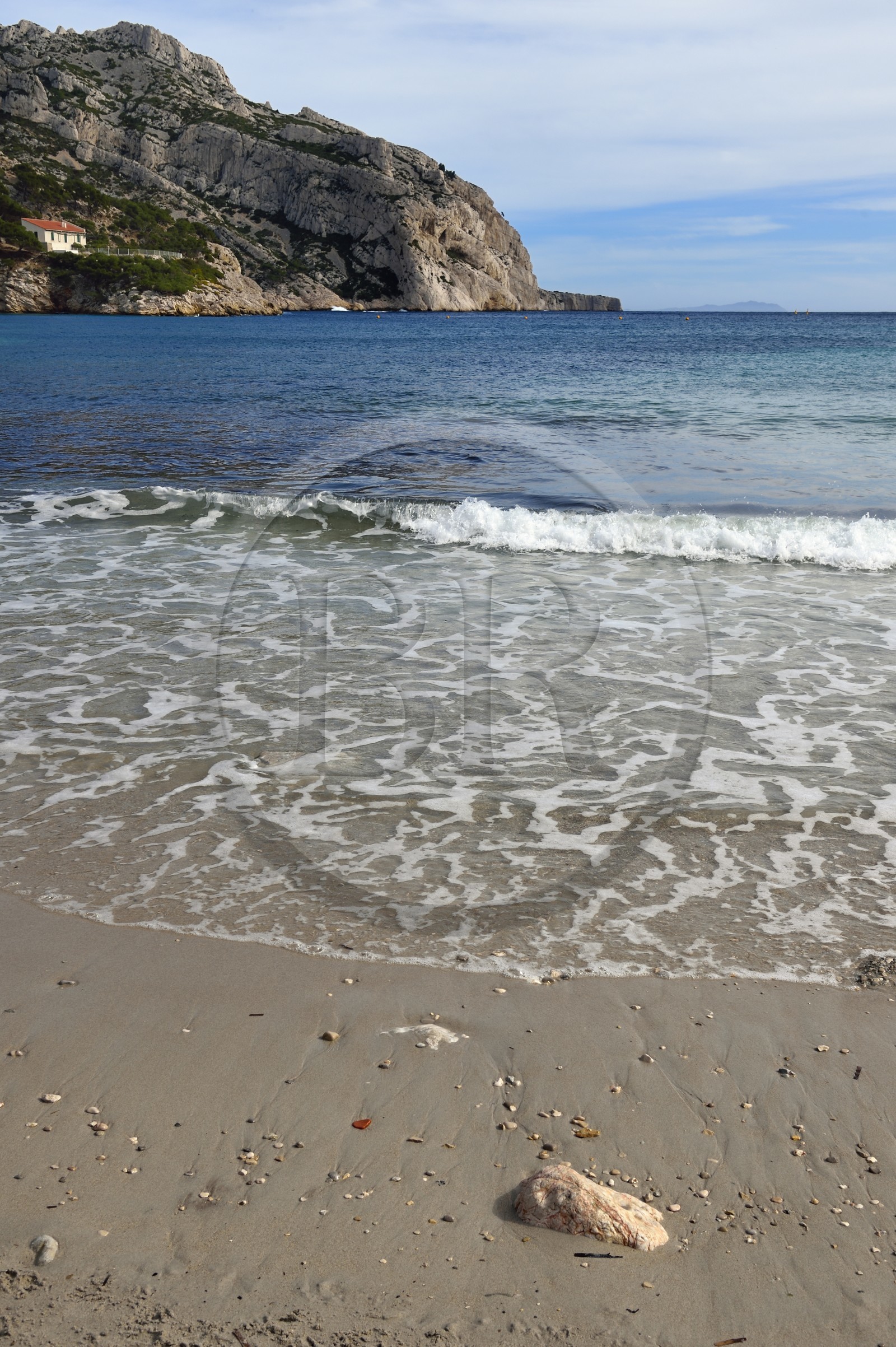 France, Bouches du Rhone, Marseille, National Park of the Calanques, Calanque de Sormiou, Calanque de Sormiou (cove)