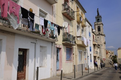 France, Hérault (34), Sète, l’église décanale Saint-Louis au bout de la Grande Rue Haute