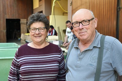 France, Bas-Rhin (67), Fessenheim-Le-Bas, Ferme Weckel, Hélène et Léon Weckel