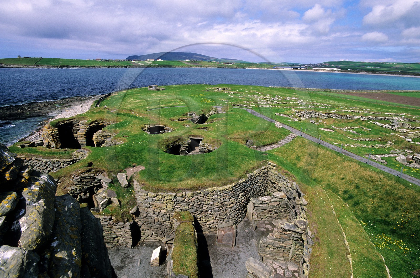 United Kingdom, Scotland, Shetland islands, south of Mainland towards Sumburgh, prehistoric site of Jarlshof