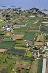 France, Finistère (29), Ile de Batz (vue aérienne)