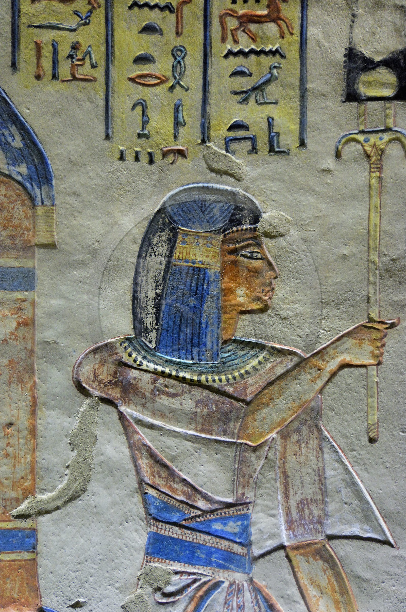 Egypte, Haute Egypte, vallée du Nil, environs de Louxor, nécropole thébaine classée Patrimoine Mondial de l'UNESCO, Thèbes Ouest, vallée des Reines (Wadi el-Malikat), la tombe d'Amon Her-Khopeschef