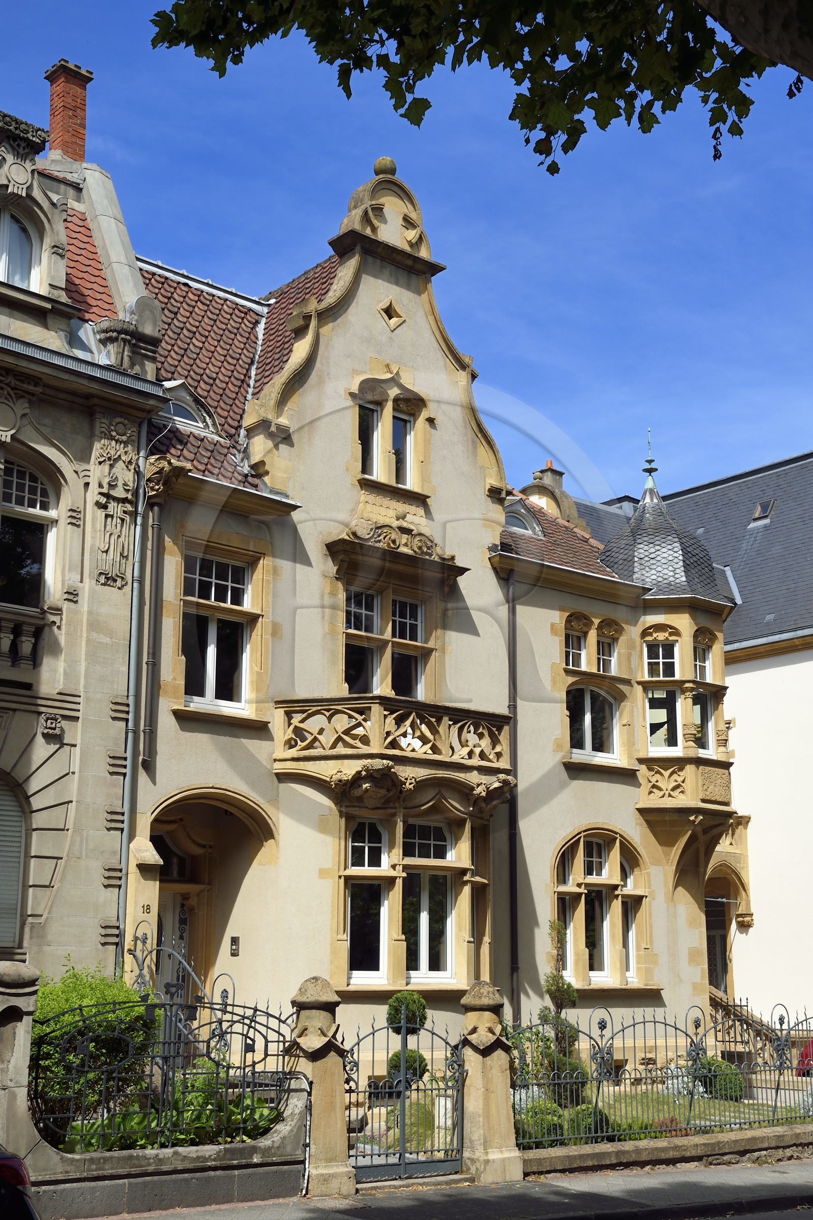 France, Moselle, Metz, Imperial district, Jugendstil villa on 18 Avenue Foch, house of architect Conrad Wahn designer of imperial district