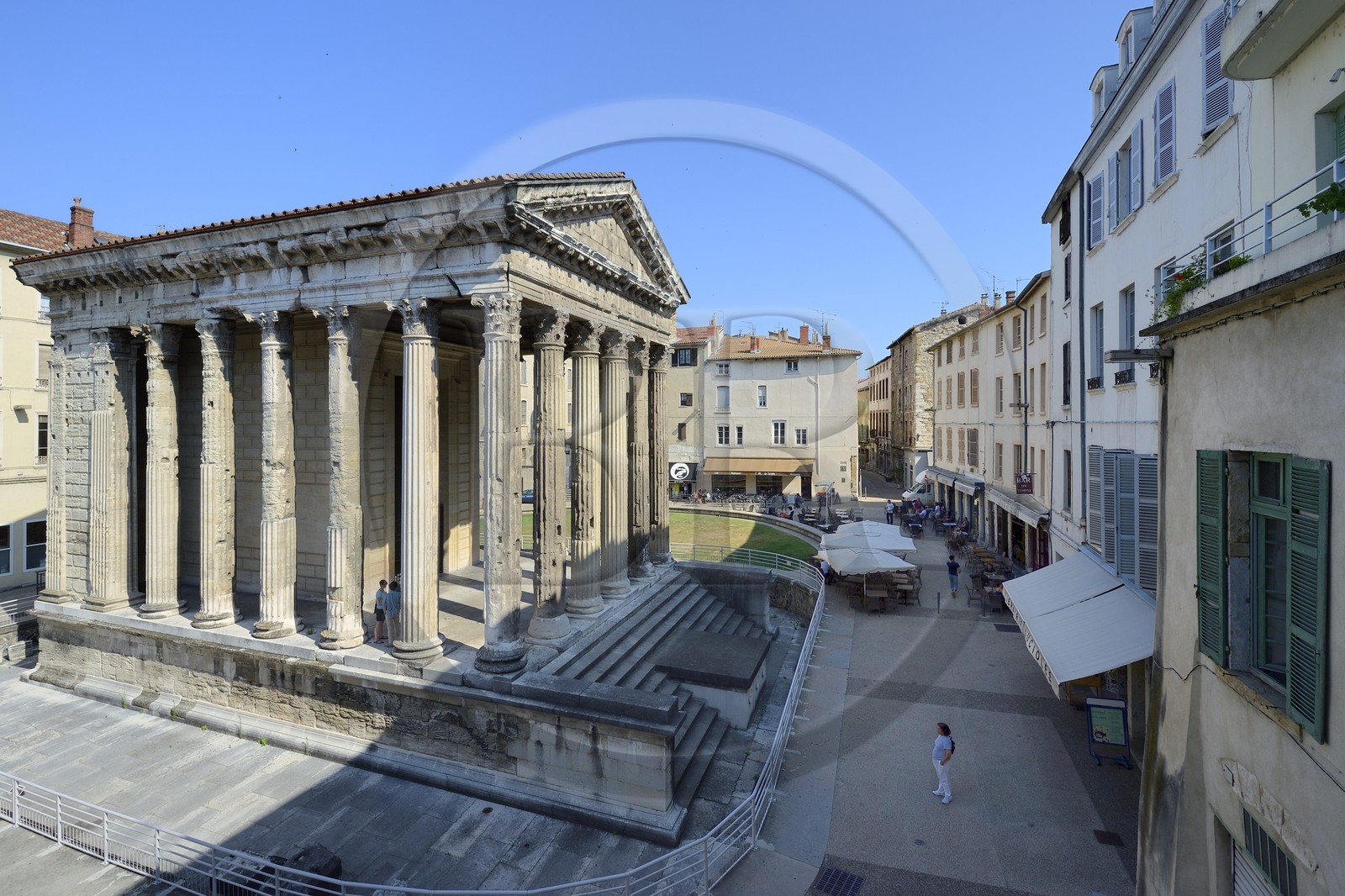 France, Isère (38), Vienne, Temple romain d'Auguste et de Livie construit dans les années 25-27 av. J.C.