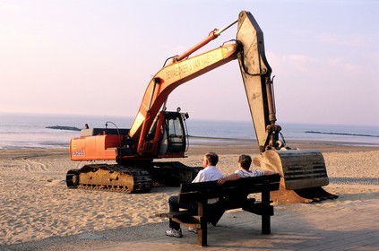 Belgique, Flandre-Occidentale, sur la plage de Knokke-le-Zoute