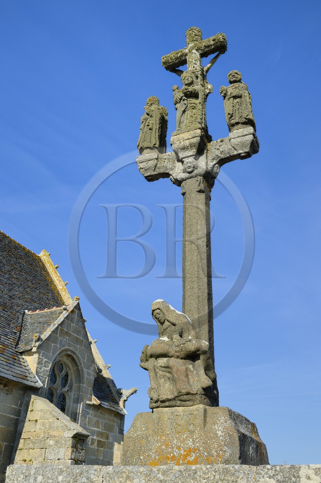 France, Finistère (29), Penmarc'h, Notre Dame-de-la-Joie, le calvaire de 1588