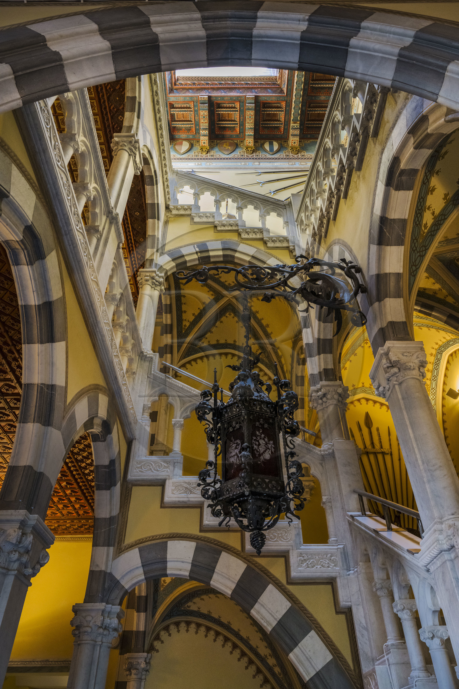 Italie, Ligurie, Gênes, Castello d'Albertis Museo delle Culture del Mondo, chateau de Enrico Alberto D'Albertis, explorateur, navigateur et écrivain voyageur génois (1846-1932)