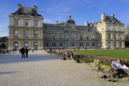 France, Paris (75), jardin du Luxembourg, palais du Luxembourg