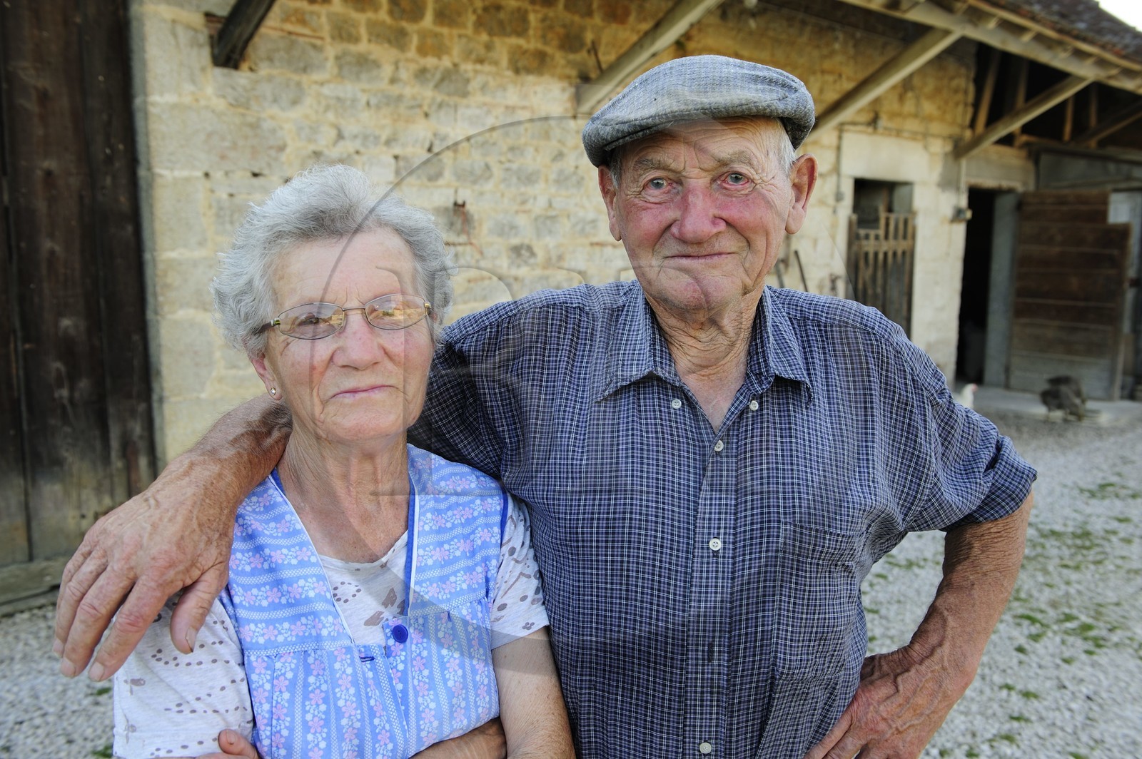 France, Saône et Loire (71), Sagy, la Ferme du Bailly, Paul et Paulette Coulon