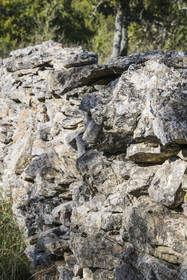 France, Hérault (34), les Causses et les Cévennes, paysage culturel de l'agro-pastoralisme méditerranéen inscrit au Patrimoine Mondial de l'UNESCO, Saint-Maurice-Navacelles, murs de pierres sèches typique des Causses