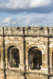 France, Gard, Nimes, the Arena, Roman amphitheater from the end of the 1st century