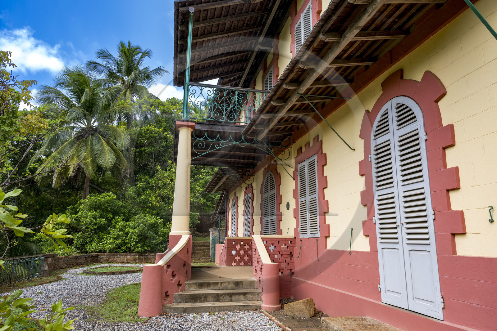 France, Guyane, Kourou, Iles du Salut, Ile Royale, la maison du directeur du bagne