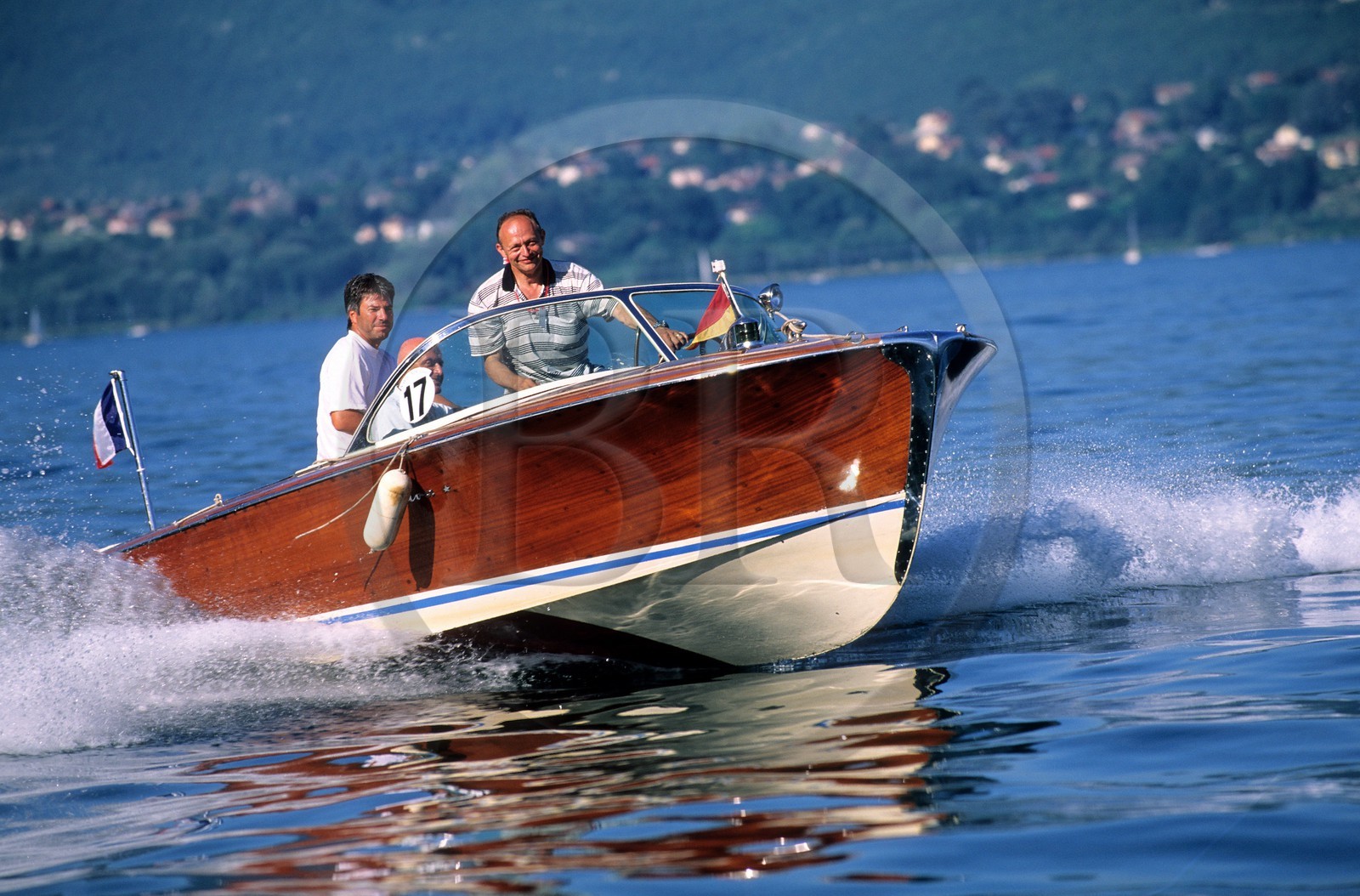France, Savoie (73), le lac du Bourget, canot automobile Riva super Florida
