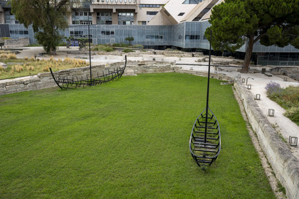 France, Bouches-du-Rhône (13), Marseille, quartier Belsunce, Centre Bourse, le musée d'histoire de Marseille, vestiges du port et du quai antique (vestiges grecs et romains)