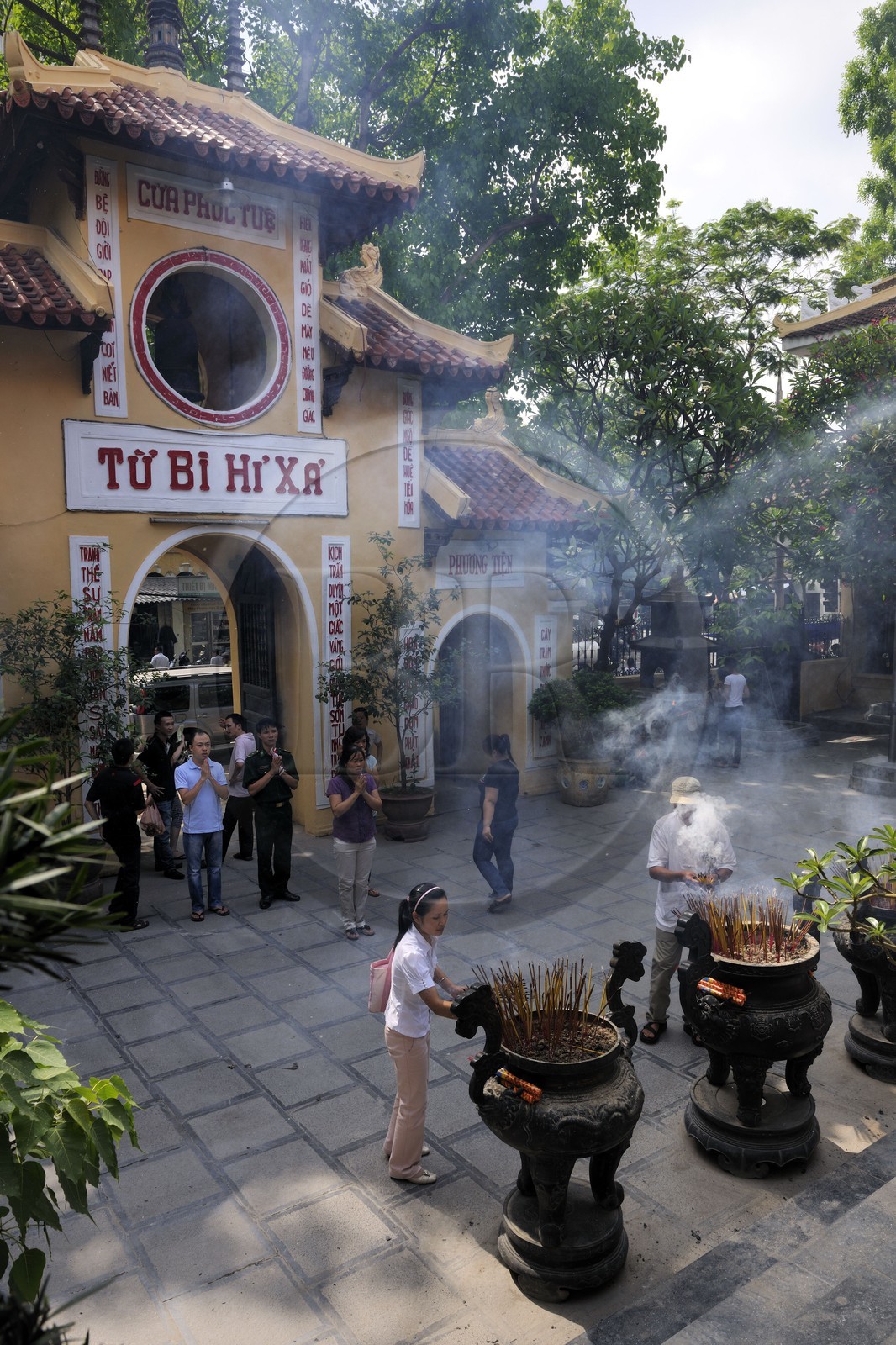Vietnam, Hanoï, pagode des Ambassadeurs (Chua Quan Su) siège officiel de bouddhisme à Hanoï