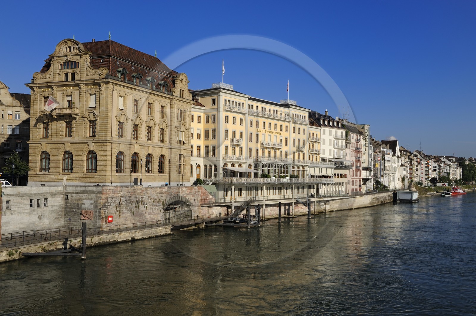 Suisse, Bâle, l'Hôtel de luxe les Trois Rois