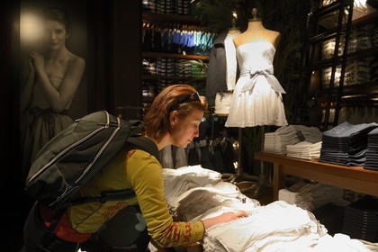 Etats-Unis, New York, Manhattan, la boutique Abercrombie & Fitch sur la 5ème Avenue